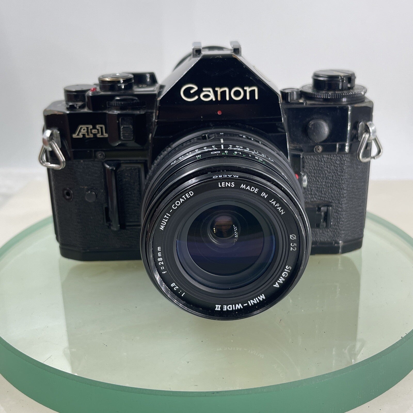 BEAUTIFUL Canon A-1 35mm SLR Camera Body+ SIGMA 28mm f/1.8 FULLY WORKING #9221