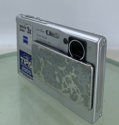 Sony Cyber Shot Digital Camera DSC-T7 SILVER + CHARGER+ COVER TESTED - 7712
