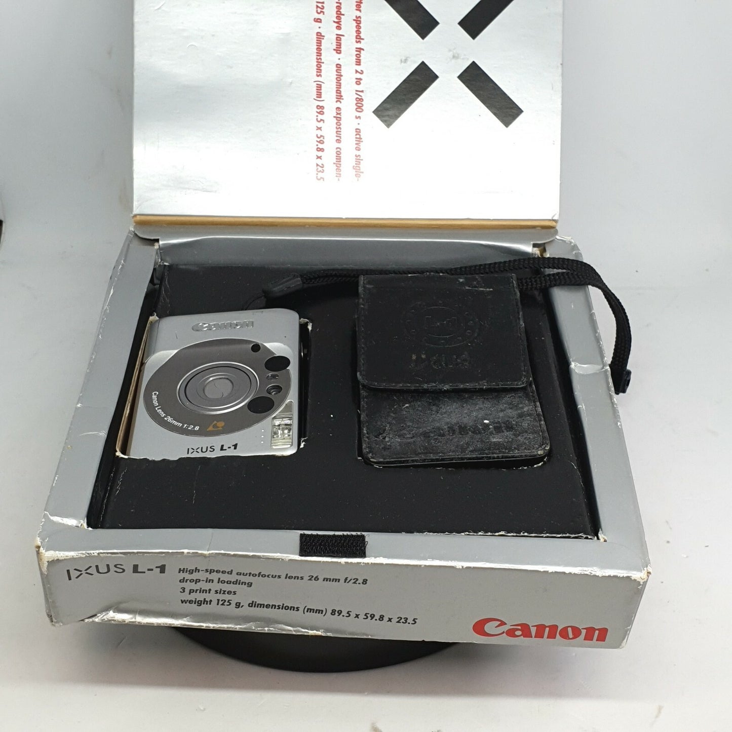 Canon IXUS L1 APS compact film camera in silver,Boxed case,FULLY TESTED#9240