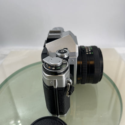 Canon AE-1  35mm SLR Film Manual Camera + Canon 50mm F/1.8 FD Lens Like A-1 #7455