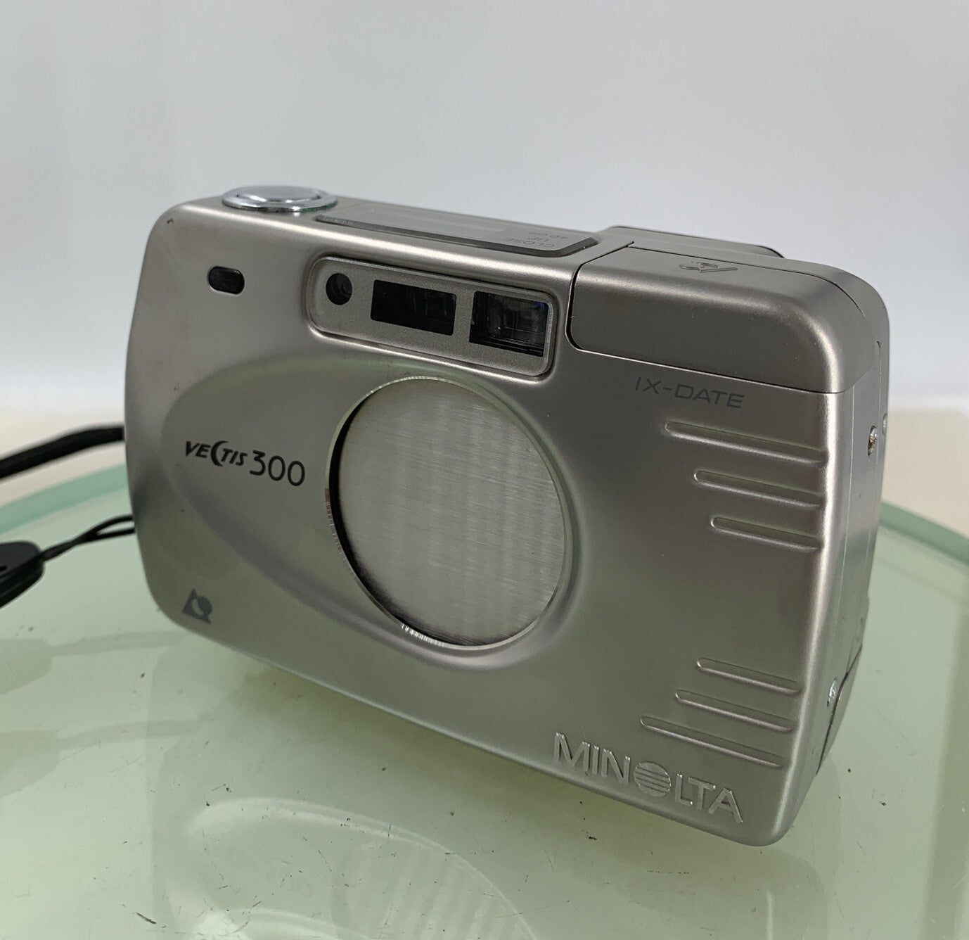 Minolta VECTIS 300 STEEL CAMERA NO CARD SILVER WITH COVER - TESTED - 9922