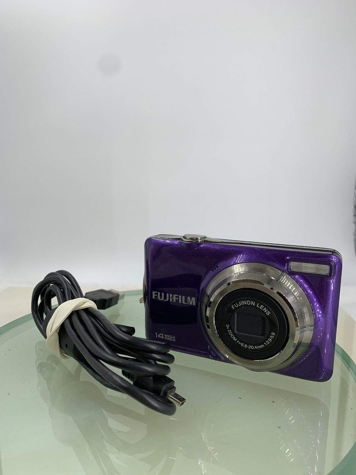 Fujifilm COMPACT Digital Camera FinePix JV300 14.0MP PURPLE + WIRE TESTED - 7840