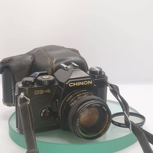 CHINON CE-4 35mm Film SLR Manual Camera with CHINON 50mm F/1.7 MC Lens #8030