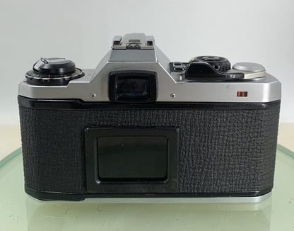 Pentax ME Super 50mm f/1.7 ASAHI LENS BLACK FILM CAMERAWITH COVER TESTED - 2565