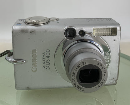 Canon Digital IXUS 400 DIGITAL CAMERA SILVER WITH CHARGER AND COVER TESTED - 3451