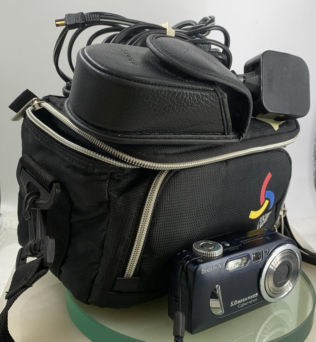 Sony CYBER-SHOT DSC-P12 5.0MP Digital Camera WITH CHARGER AND BAG TESTED - 6360