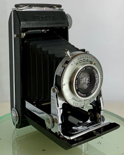 VINTAGE KODAK LONDON 100mm ANASTAR f/4.5 MOUNT 370 SIX 20 KODAK a FOLDING CAMERA0
