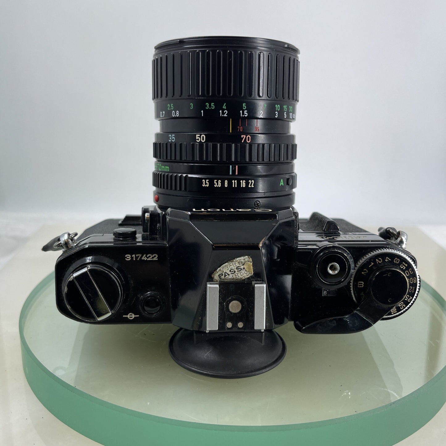 Canon AE-1  Black 35mm SLR Film Manual Camera + Canon 35-70mm Lens TESTED #5966