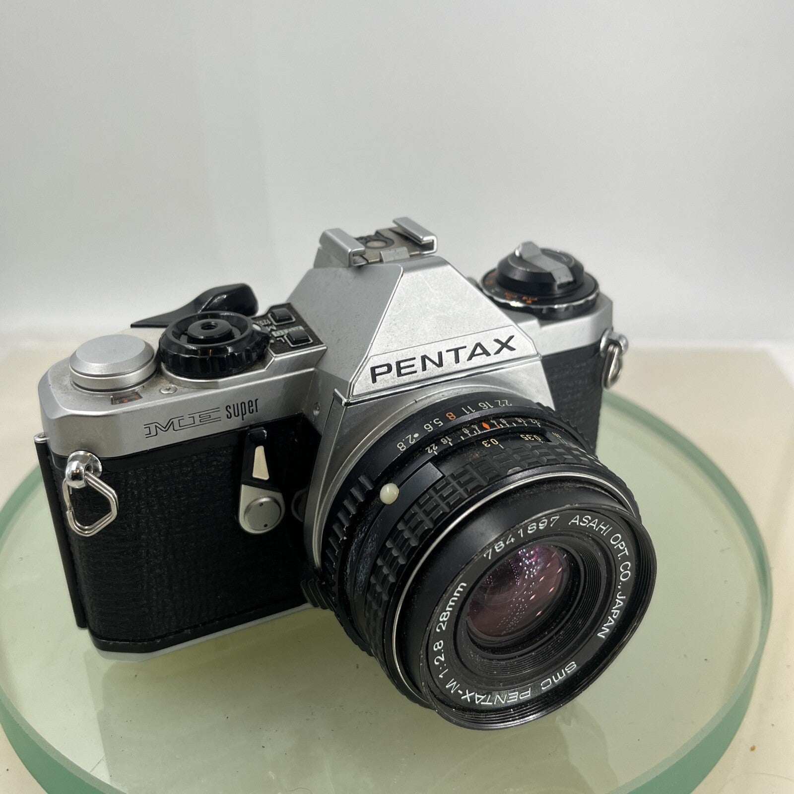 Pentax ME Super 35mm SLR Film camera + Pentax-M  28mm f2.8 LENS  - TESTED  8640