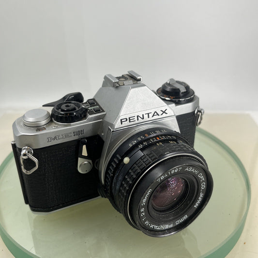 Pentax ME Super 35mm SLR Film camera + Pentax-M  28mm f2.8 LENS  - TESTED  8640