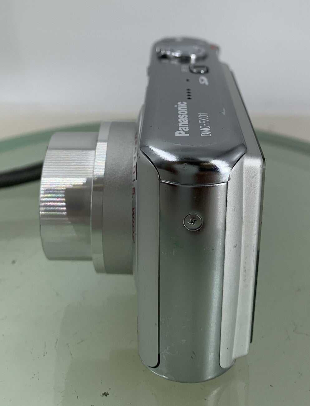 Panasonic Lumix DMC-FX01 6mp Digital Camera SILVER +CHARGER +COVER TESTED - 3203