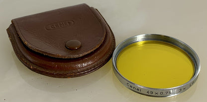 Cenei 49 x 0.75 3x LW -1.5 (Color Yellow) 49mm + Leather Case - 1080