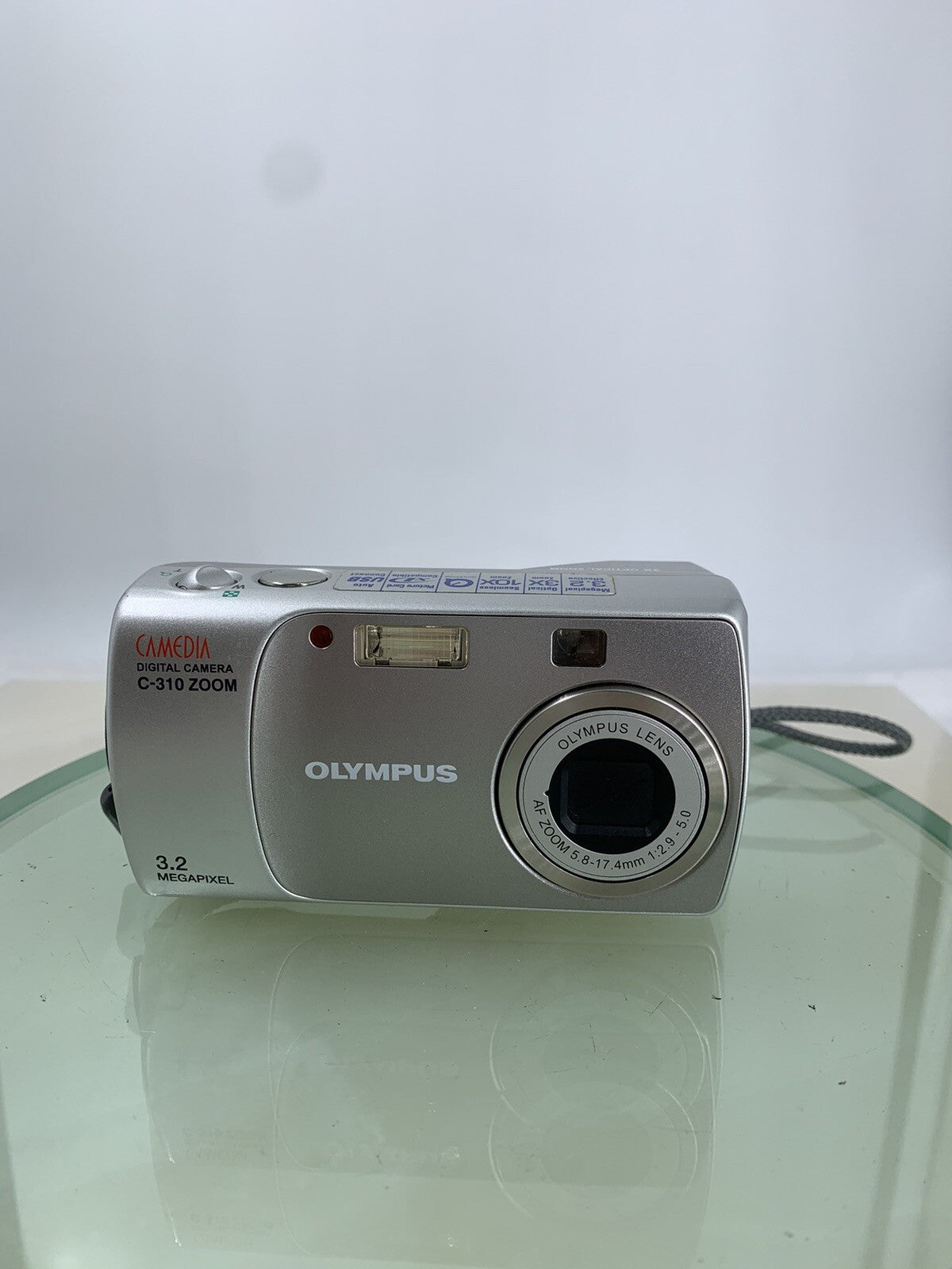 Vintage Olympus CAMEDIA C-310 Zoom SILVER CAMERA WITH COVER TESTED - 4691