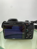 Nikon COOLPIX L810 16.1MP 26X COMPACT Digital Camera BLACK + WIRE TESTED - 9044