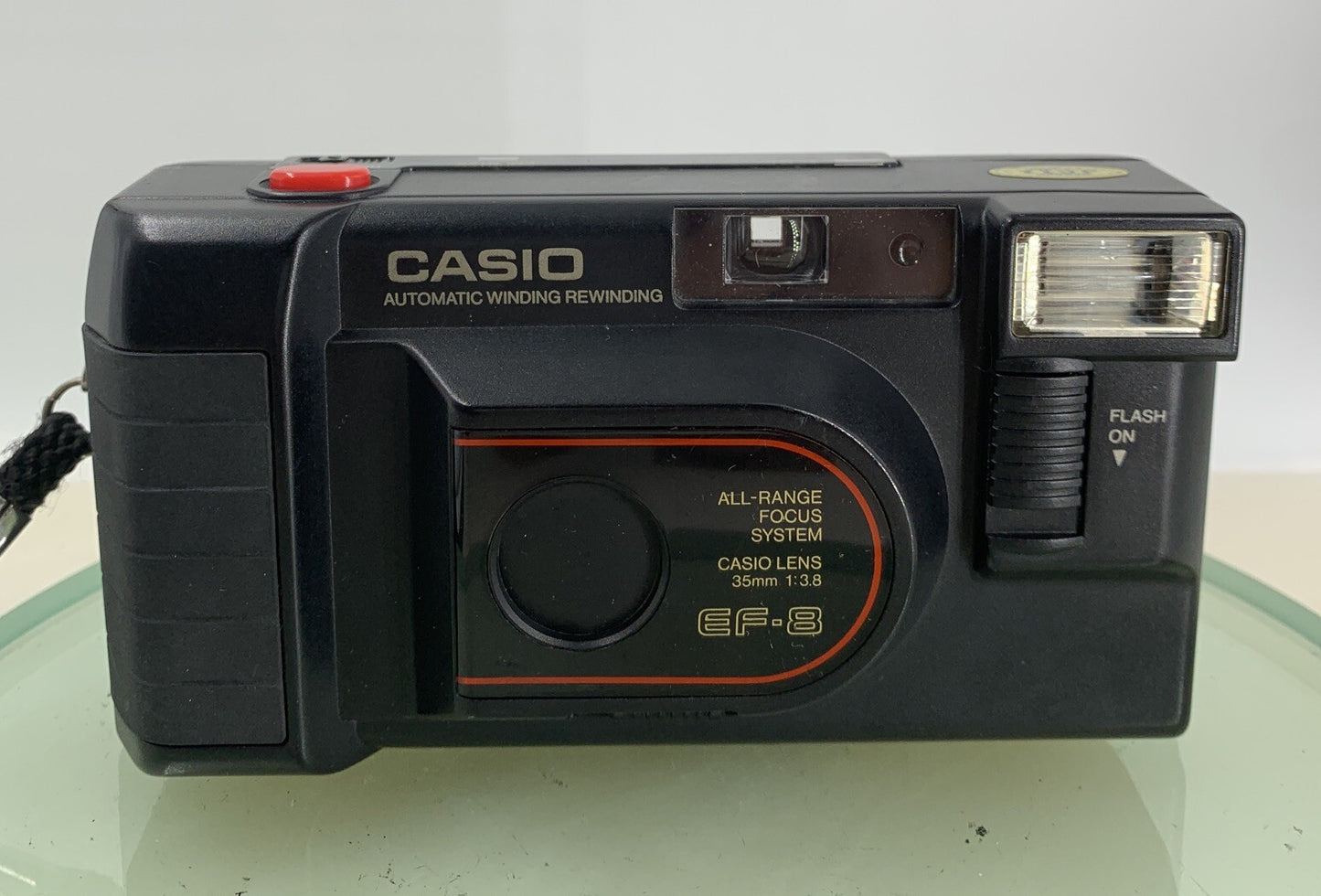 Casio EF-8 POINT AND SHOOT FILM CAMERA BLACK FLASH NOT WORKING - TESTED - 2671