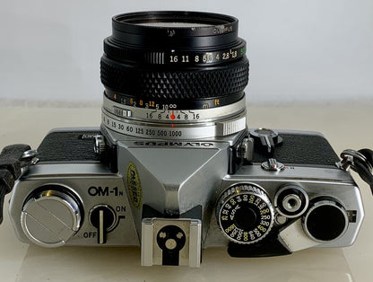 Olympus OM-1N MD 35mm Film SLR Manual Camera+Olympus 50/1.8 Zuiko Lens+Case #1197