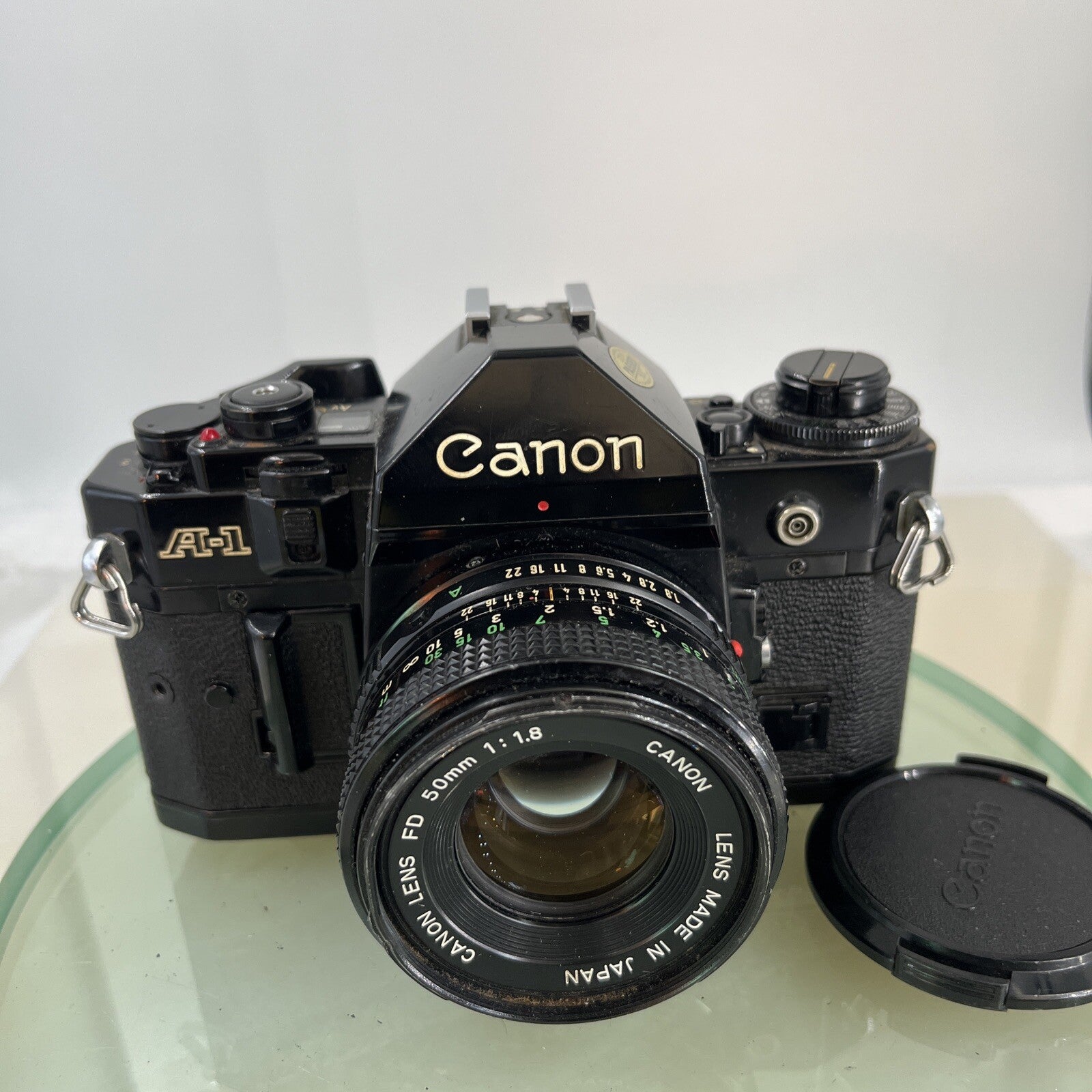BEAUTIFUL Canon A-1 35mm SLR Camera Body+ FD 50mm f/1.8 FULLY WORKING #7441