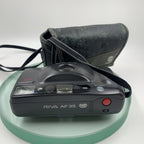 Minolta Riva AF35 Camera Compact 35mm Film with strap, case, 7986