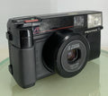 PENTAX IQ Zoom 35 mm Film POINT AND SHOOT CAMERA BLACK NO BATTERY - TESTED - 8470
