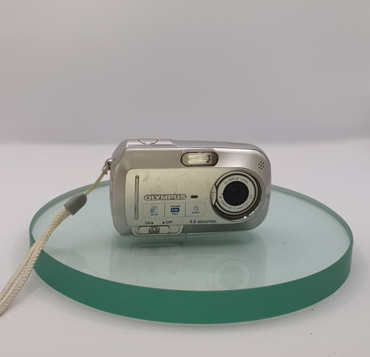 Olympus CAMEDIA C-470 Zoom 4.0MP Digital Camera - Silver TESTED,Charger,batt#9861