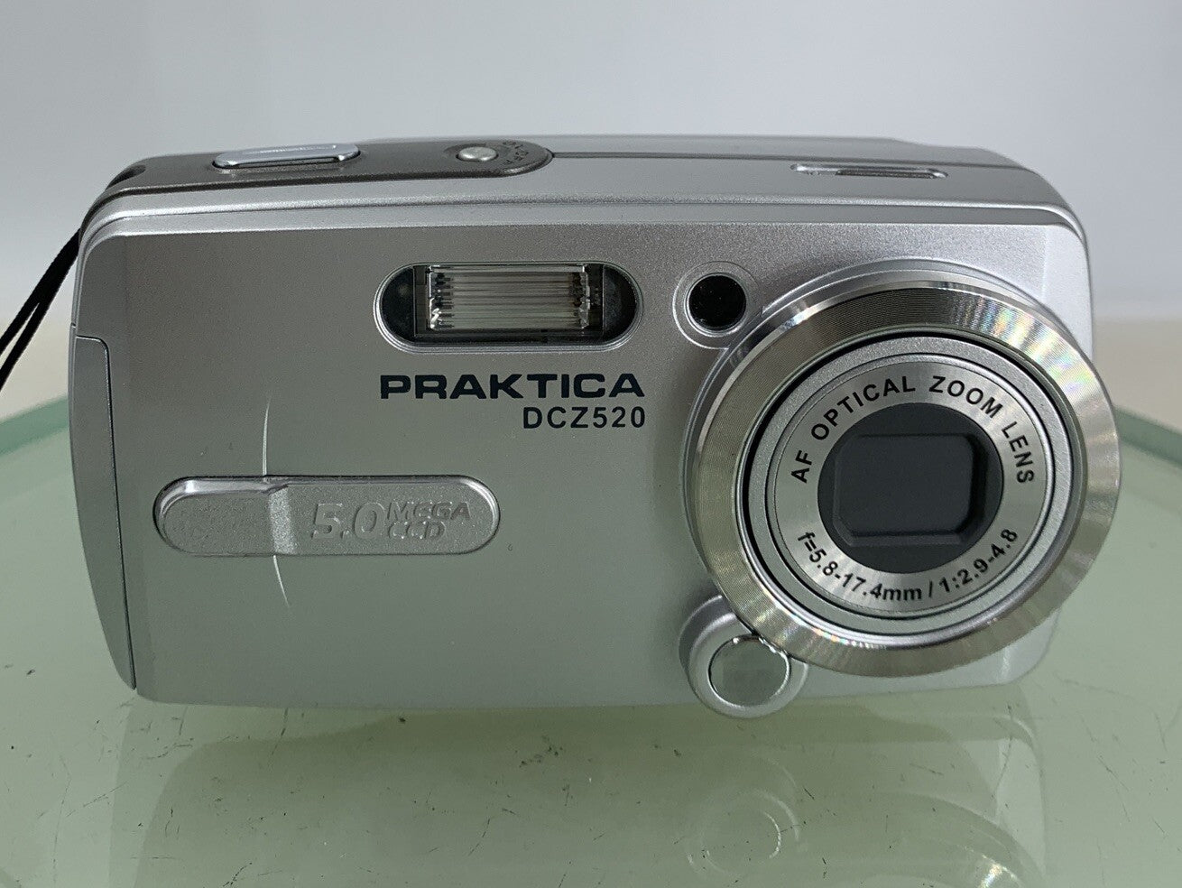 Praktica DCZ-520 5.1MP COMPACT DIGITAL CAMERA SILVER WITH COVER TESTED- 1101