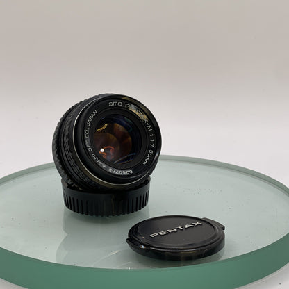 SMC - PENTAX-M - 1:1.7 - 50MM - SLR CAMERA LENS - P'K MOUNT - IMMACULATE+CAPS4230