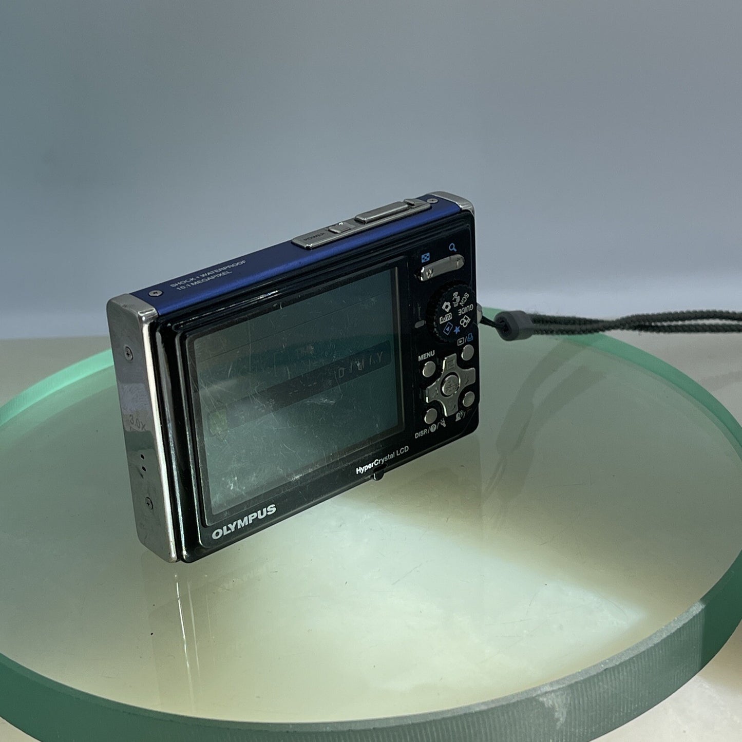 Olympus Mju 1050 SW 10.1MP Underwater Compact Digital Camera Blue Tested #4644