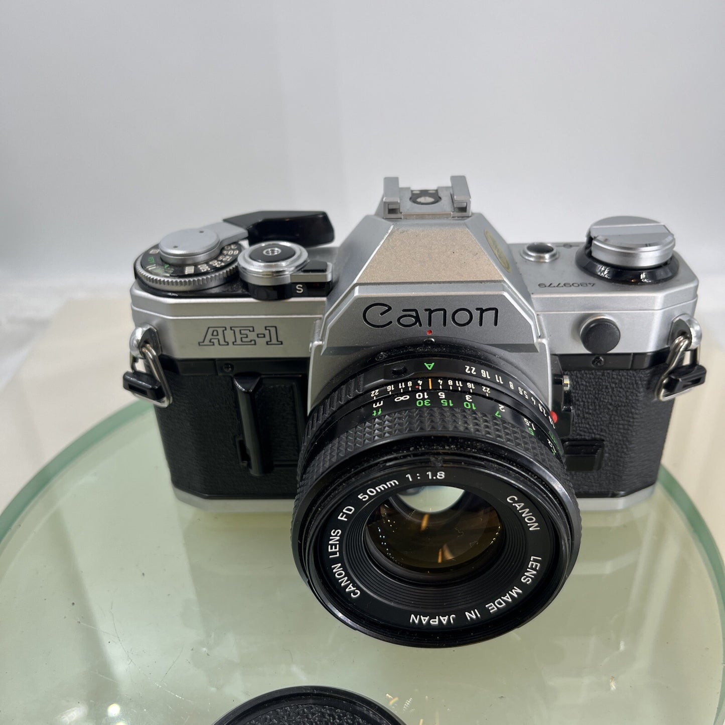 Canon AE-1  35mm SLR Film Manual Camera + Canon 50mm F/1.8 FD Lens Like A-1 #7459