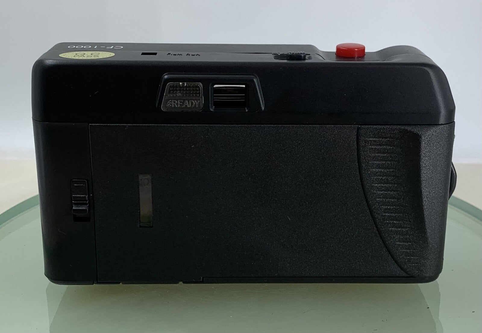 Olympus Quick Flash CF-1000 35mm FILM Camera BLACK WITH COVER TESTED - 8804