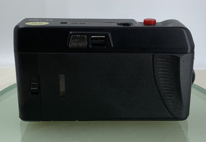 Olympus Quick Flash CF-1000 35mm FILM Camera BLACK WITH COVER TESTED - 8804