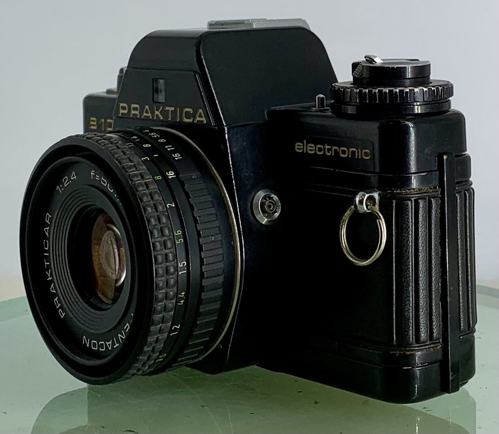 PRAKTICA B100 Electronic 35mm SLR Film Camera+Pentacon 50mm Lens 1:2.4+Tested-446