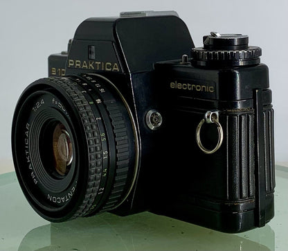 PRAKTICA B100 Electronic 35mm SLR Film Camera+Pentacon 50mm Lens 1:2.4+Tested-446