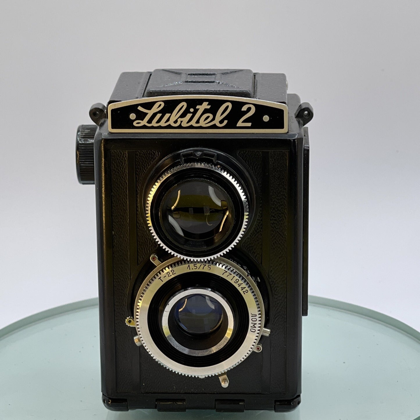 Vintage LUBITEL 2 Twin Lense Reflex (TLR) Camera with Black, Case, Vintage #2771