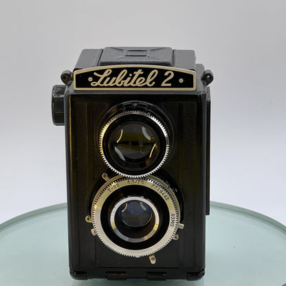 Vintage LUBITEL 2 Twin Lense Reflex (TLR) Camera with Black, Case, Vintage #2771