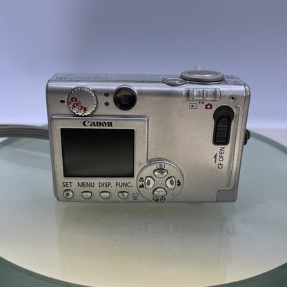 Canon IXUS 400 4.0 Mega Pixels PC1038 Silver Lens Error Nocharger Nobattery #5444