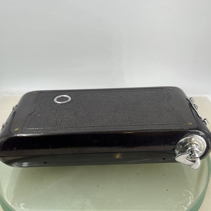 Soho Model B Folding Camera, c1934, Bakelite body with original case, TESTED#4394