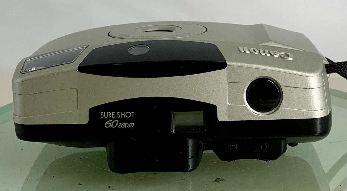 Canon Sure Shot 60 Zoom 38-60mm Compact Film Camera - Case - Tested - 3156