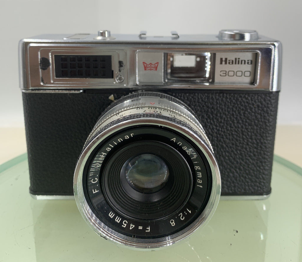 HALINA 3000 CAMERA 45MM POINT AND SHOOT FILM CAMERA BLACK - TESTED - 2701