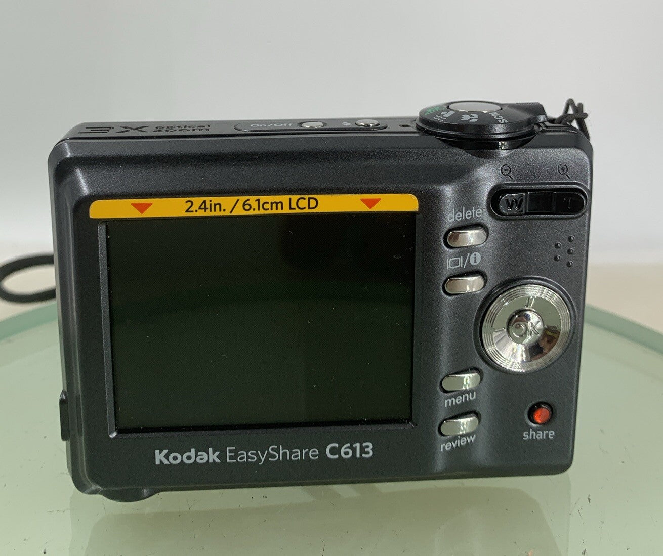 Kodak EASYSHARE C613 6.2MP COMPACT DIGITAL CAMERA BLACK + COVER TESTED - 2585
