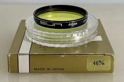 SUN 46MM YELLOW FILTER FOR CAMERA LENS + CASE + BOX - 5280