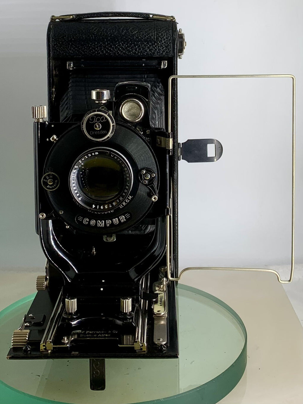 Vintage JCA Dresden Compur Carl Zeiss Jena Tessar 1:4.5 f=15cm Folding Camera2