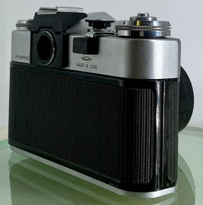 Vintage Zenit - B SLR Camera + HELIOS-44M 2/58 Lens + SILVER + TESTED - 3293