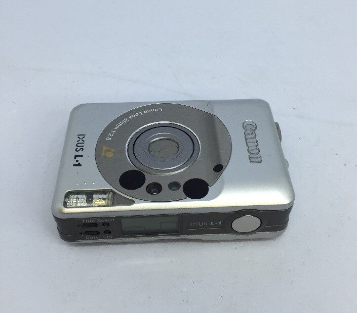 Canon IXUS L1 APS compact film camera in silver. + original case,FULLY TESTED3193