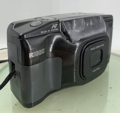 Ricoh POINT AND SHOOT FILM CAMERA RZ-750 DATE BLACK WORKING AND TESTED - 2580