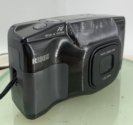 Ricoh POINT AND SHOOT FILM CAMERA RZ-750 DATE BLACK WORKING AND TESTED - 2580