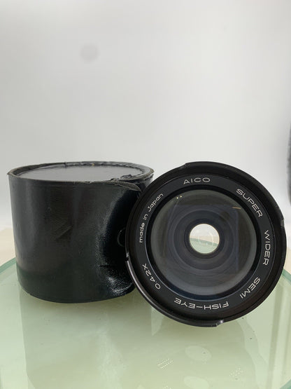 Super Wider Semi - Fish Eye - 0.42X Lens WITH CASE- Made In Japan- TESTED - 4870