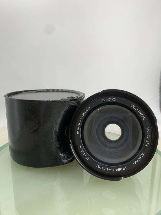 Super Wider Semi - Fish Eye - 0.42X Lens WITH CASE- Made In Japan- TESTED - 4870
