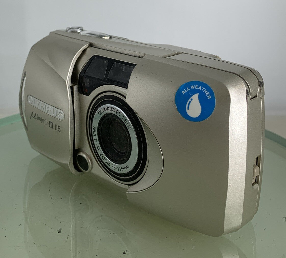 Olympus mju III 115 All Weather 38-115mm Zoom Compact 35mm Film Camera + TIN#2132
