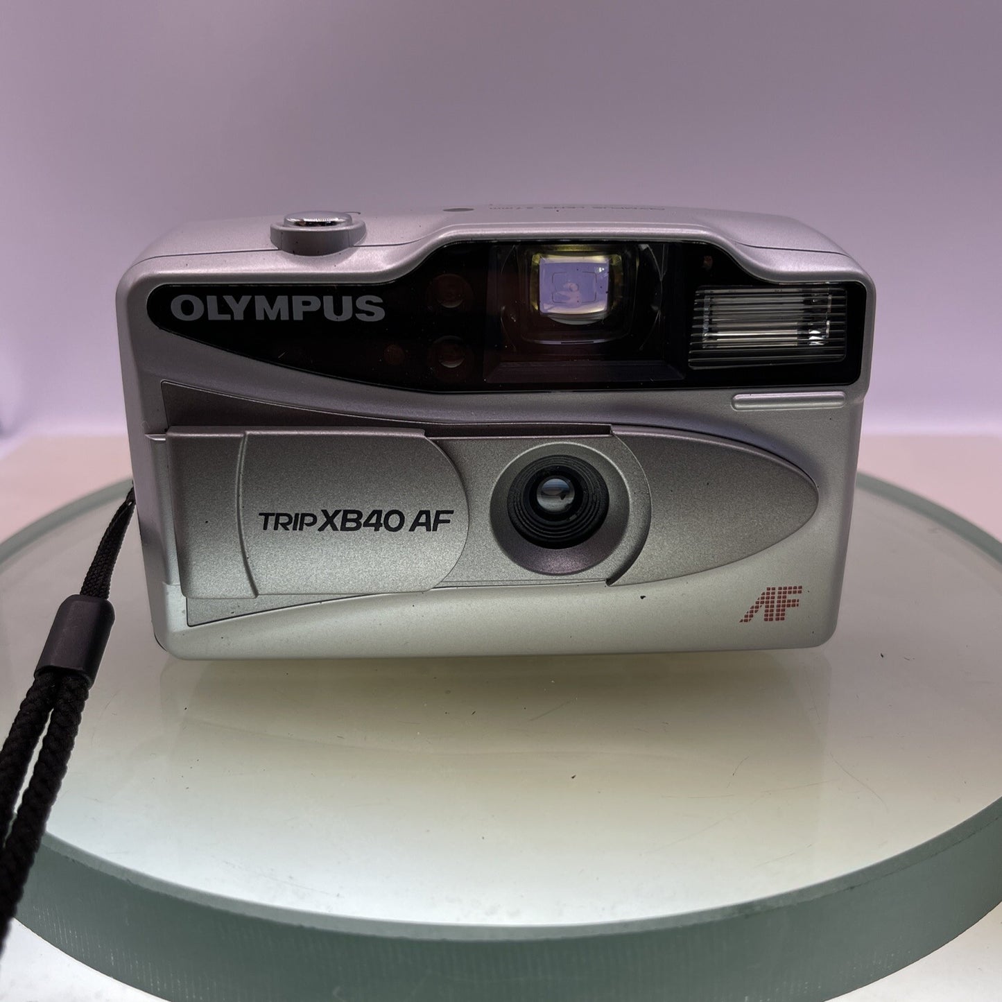Olympus Trip XB40 AF 35mm Film Point and Shoot Camera Silver Tested #3791