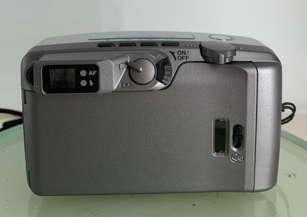 Pentax Espio 145M SUPER SILVER POINT AND SHOOT FILM CAMERA+COVER+BOOK-TESTED-8495